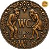 Винтажная жестяная табличка Железная WC Туалет Круглый Металлический Настенный Декор Ванная Комната Бар Паб
