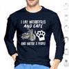 I Like Motorcycles And Cats And Maybe 3 People Hoodie Cotton Long Sleeve I Like Motorcycles And Cats And Maybe 3