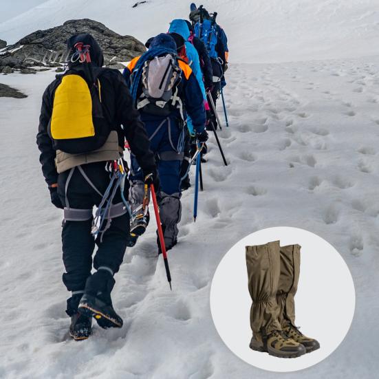 1 Pair Outdoor Leg Gaiter Adjustable Waterproof Men Women Hiking Climbing Snow Skiing Hunting Snake Guard Snow Boot Shoe Gaiter Leg Protector Cover