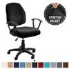 Office Chair Cover Super Soft Velvet Stretch Washable Dustproof Protectors Computer Desk Armless Chair Slipcover