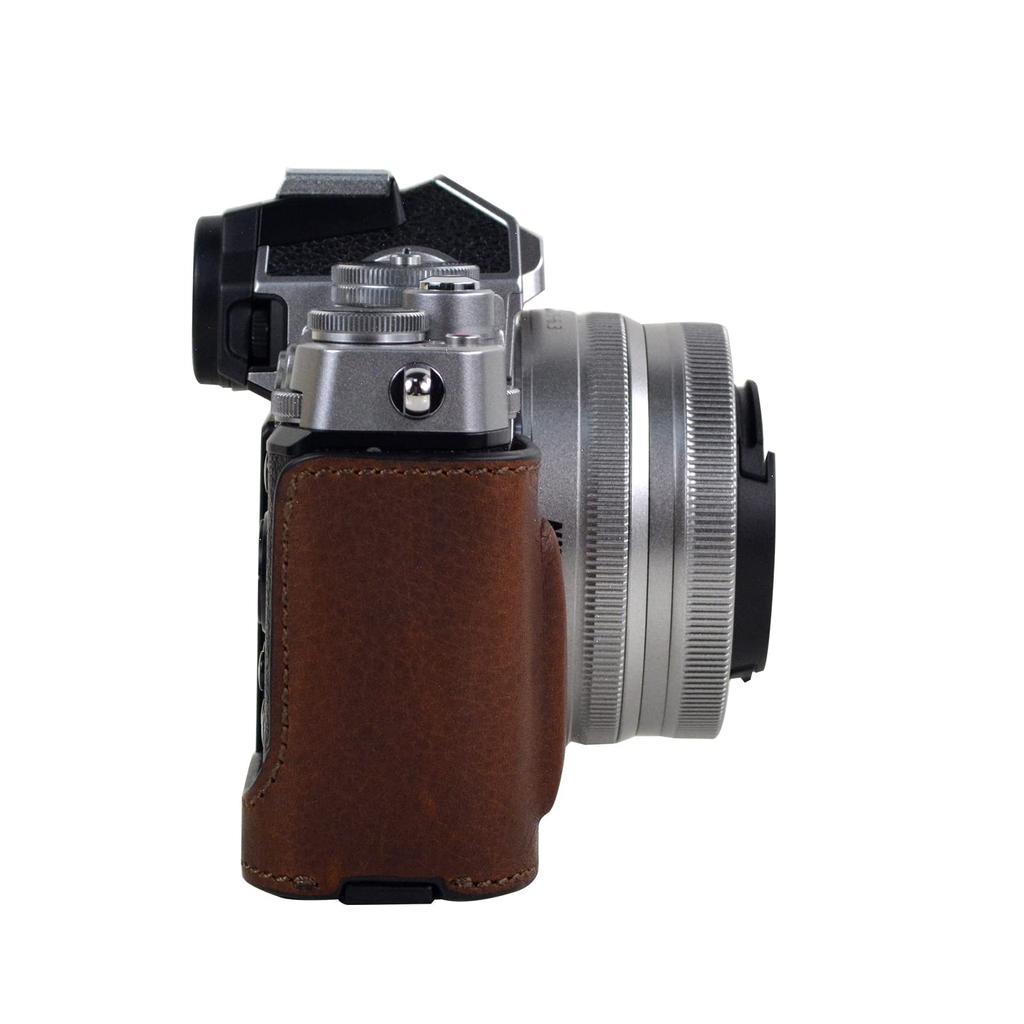 Kinokoo Case for Nikon Z FC Mirrorless ZFC Protective Camera Tripod Thread Half Case with Hand Gift Bag Genuine Leather Camera, Case, Case,