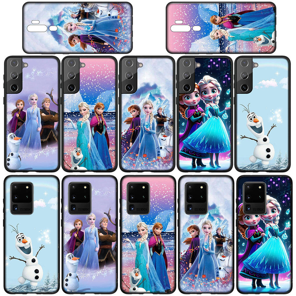 Для Samsung Galaxy S25 S24 S23 S22 Ultra FE Plus A17 A37 A57 A56 A55 A06 A16 A15 A36 A26 A35 A05 A25 A54 A34 Чехол для телефона Комиксы Эльза Анна Олаф Обложка