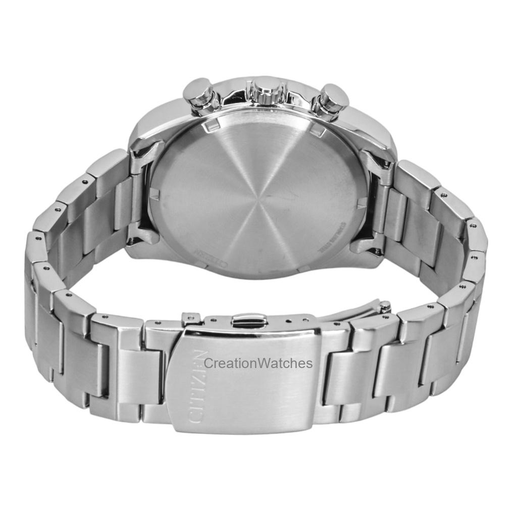 Citizen Eco-Drive Chronograph Stainless Steel Green Dial CA4640-50X 100M Men's Watch