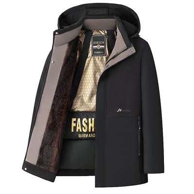 Мужское пальто для осени и зимы для мужчин среднего возраста, новое деловое повседневное с лацканами, хлопковая одежда для мужчин среднего и пожилого возраста, мужской модный тренд