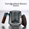 with Lid Glass Tea Cup with Tea Infuser High Borosilicate Glass Clear Teapot Tea Pitcher  Home Use