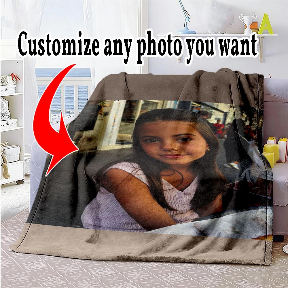 Customize Photos Personalized picture Blanket Gift Personalized Blanket Ultra-Soft Versatile for Living Room Bed Picnics Couch Ideal for All Seasons