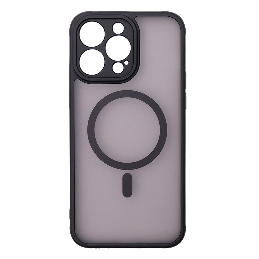 MagSafe Case for iPhone 15 Pro Max, Hybrid Matte Lens Pro, Black + Screen Protector