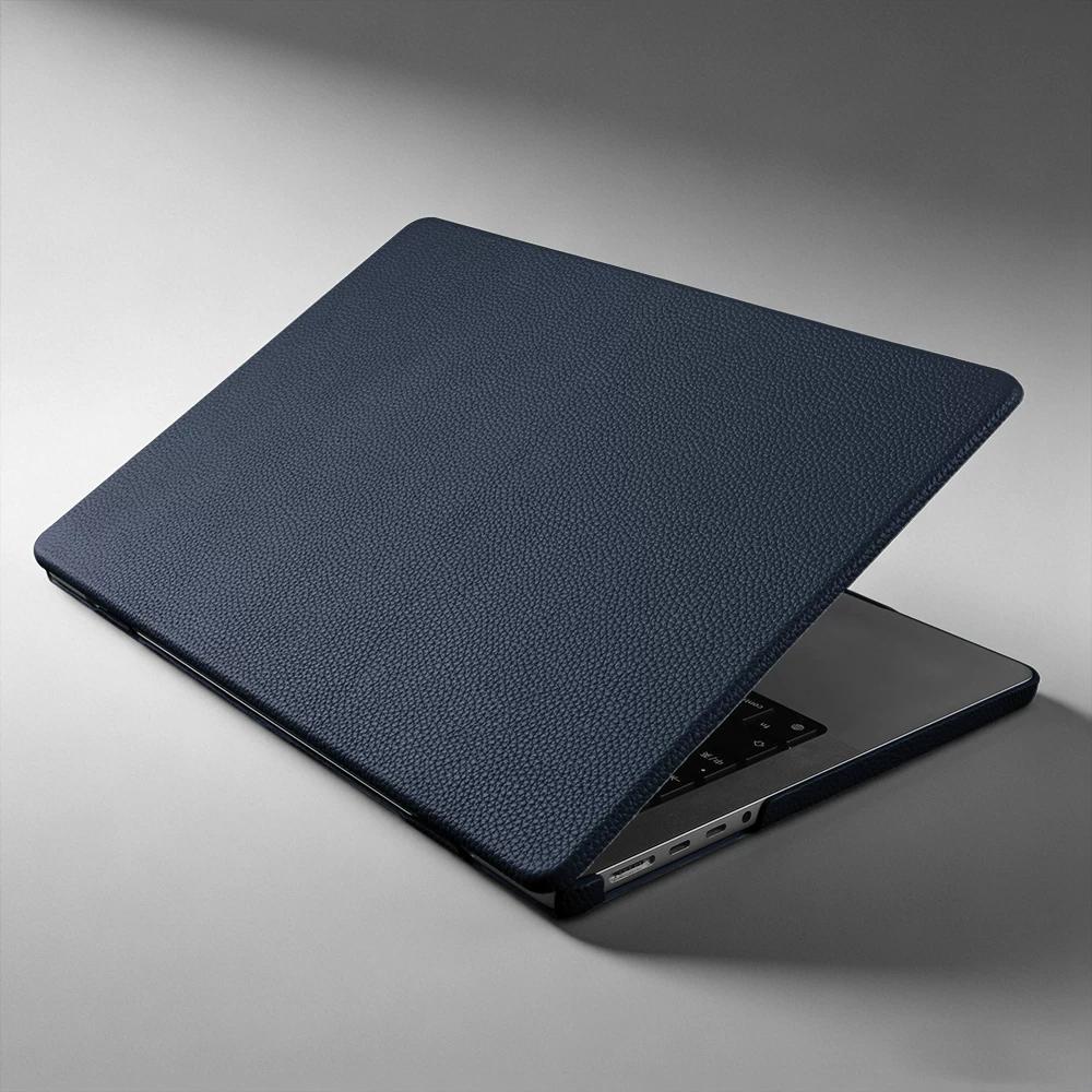 Чехол из натуральной кожи для MacBook Pro 14 16 дюймов 2026 M5 M4 Air 13.6 15.3 дюйма M3 M2 Бизнес Тонкий Роскошный Ударопрочный Защитный Чехол