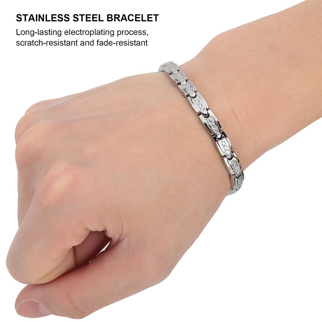 Female Bracelet Stainless Steel Magnet Hand Chain Pain Relive Health Care Wrist Jewelry