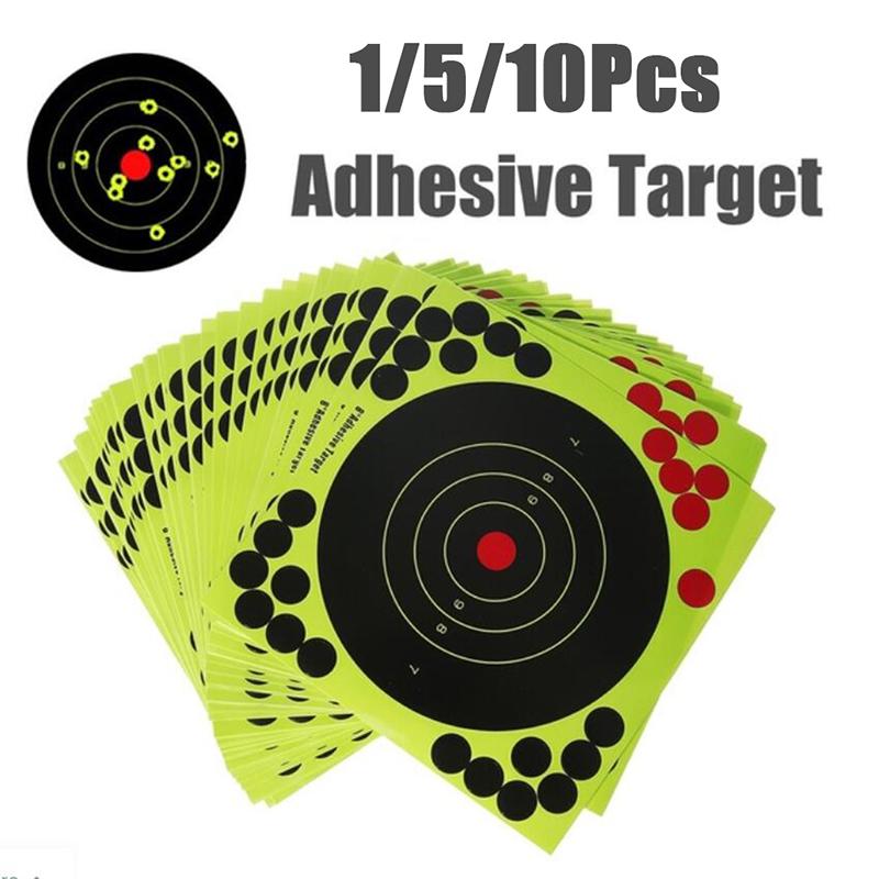 5/10Pcs Shooting Targets Reactive Splatter Adhesive Sticker Paper Gun Shoot Training