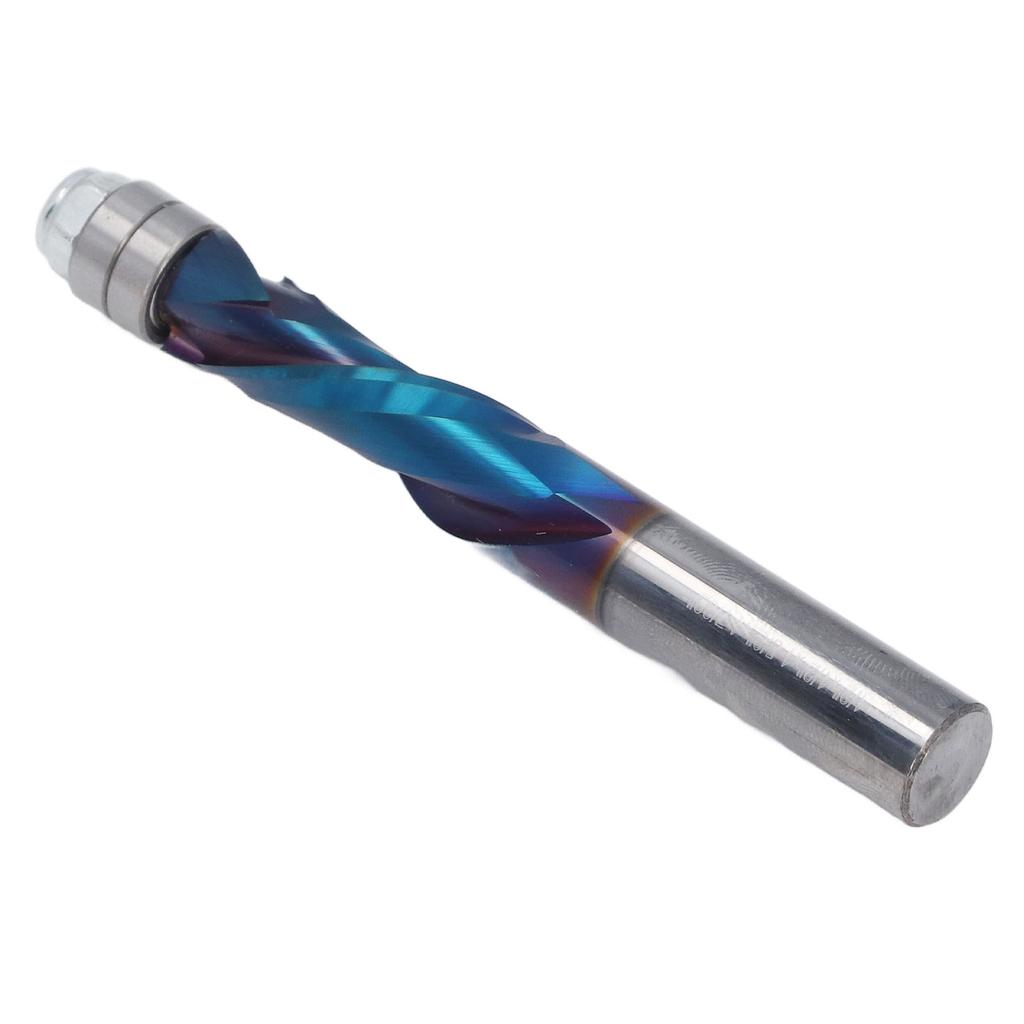 Compression Spiral Router Bit Carbide 12in Shank Spiral Flush Trim Router Bit for Woodworking