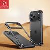 Oatsbasf Металлическая безрамочная чехол-накладка для iPhone 17 Air/17 16 15 Pro/Pro Max Чехол для телефона Ультратонкий Magsafe Воздушная подушка Ударопрочный