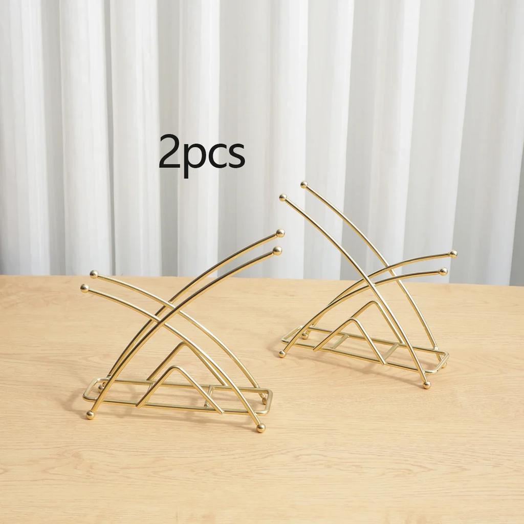 1pc/2pcs-Napkin Holder Metal Paper Stand Tissue Dispenser Luxury Retro Table Decoration Freestanding Home Decor
