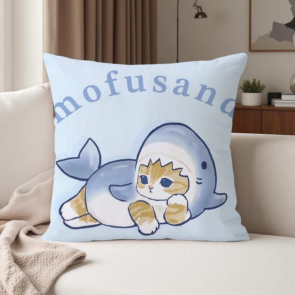 Cartoon MMofusand Ccat Cute Pillow Case Suitable For Bedrooms Living Rooms Cars Home Decoration