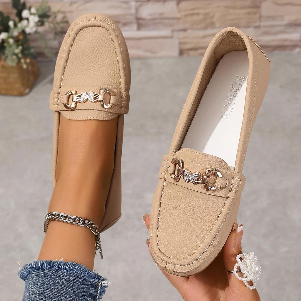 Fashion Women's Casual Slip On Mary Jane Shoes 2025 Spring Autumn Comfortable Round Toe Solid Soft Sole Flat Loafers Zapatos De Mujer