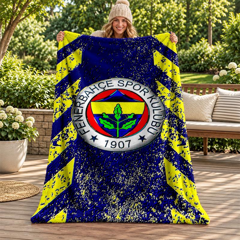 Fenerbahce blanket Flannel Blanket Soft Cozy Plush Throw for Sofa Bed Lightweight Home Decoration Gifts for Christmas various holidays