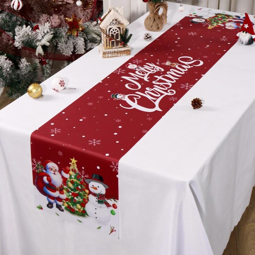 Santa Claus Christmas Table Runner Merry Christmas Decoration For Home Xmas Party Table Decor Navidad Noel New Year