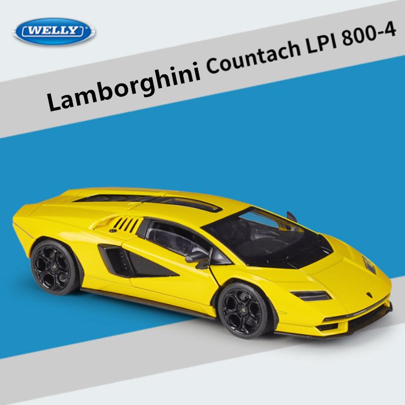 Welly 1/24 Lamborghini Countach LPI800-4 Сплав Суперспортивный Автомобиль Модель Литье под Давлением Металл Гоночный Автомобиль Модель Автомобиля Детская Игрушка Подарок