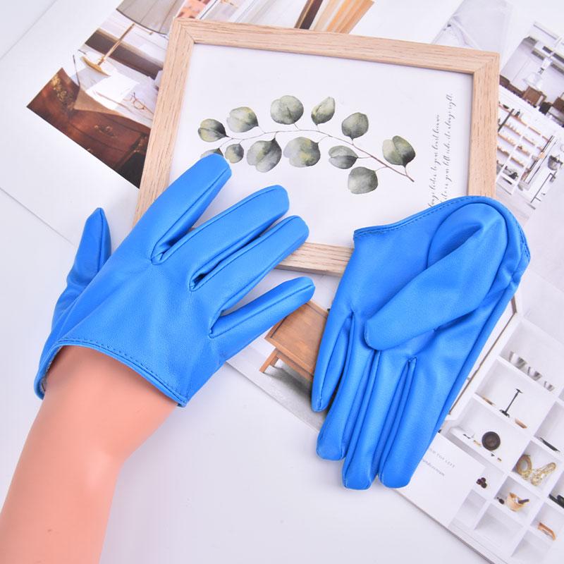 Дизайнерские сексуальные кожаные перчатки для женщин, полупальмовые кожаные перчатки из искусственной кожи, вечерние шоу