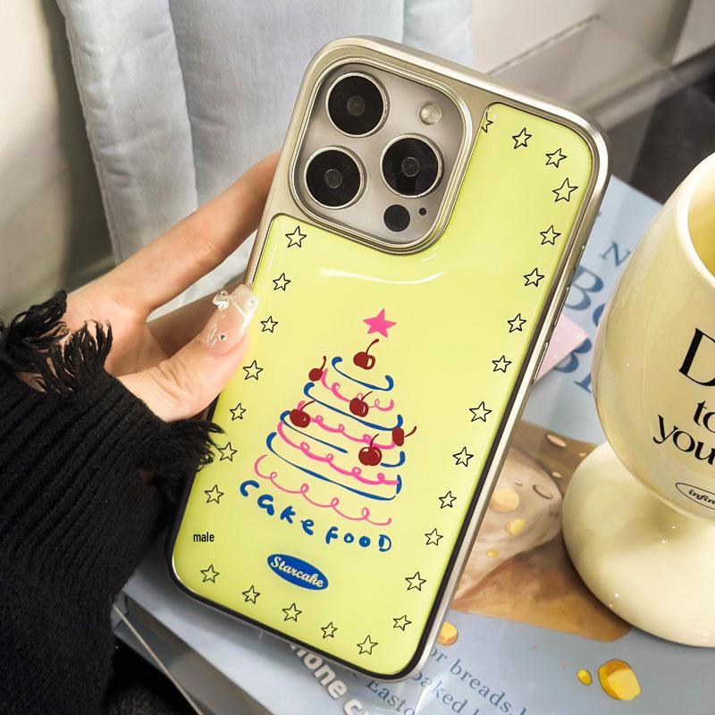 Чехол Zhitai с гальваническим серебряным краем и капельным клеем для iPhone 15 Pro и Huawei Mate 60