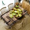 Fruit Cherry Pattern Tablecloth Green Vegetables Dustproof Washable Cloth Thicken Cotton Rectangular And Round Table Cloth
