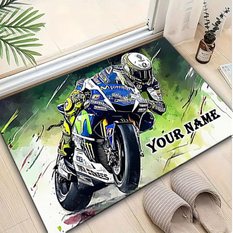 1PC Custom Name Spirit Artwork Theme Floor Mat Ideal for Living Room, Game Rooms, Office, Bedroom,Floor Mat Playful Design