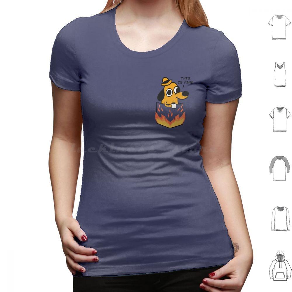 This Is Fine T Shirt Men Women Kids 6xl This Is Fine Meme Meme Dog Pet Coffee Animal Melonseta Fire Gunshow On Fire