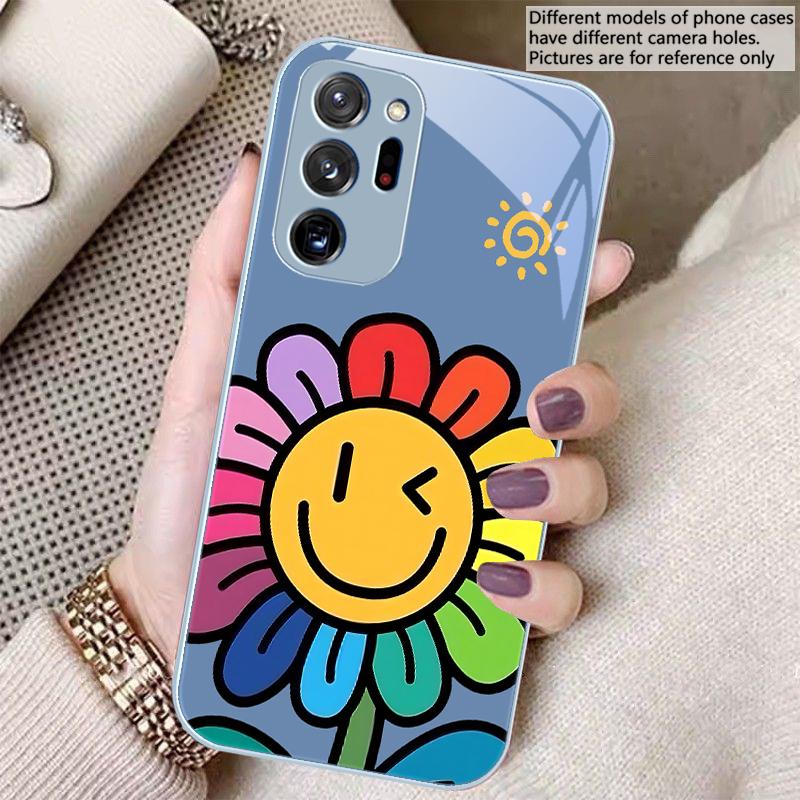 Мультяшные цветы фиолетовые Для Samsung A 01 02 03 Core 04 05 06 10 12 13 A14 5G 15 16 M 02 12 Note 8 9 10 20 стекло Ультра чехол для телефона