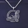 Ожерелье с подвеской для мужчин в скандинавском кельтском викингском стиле, летящий орел