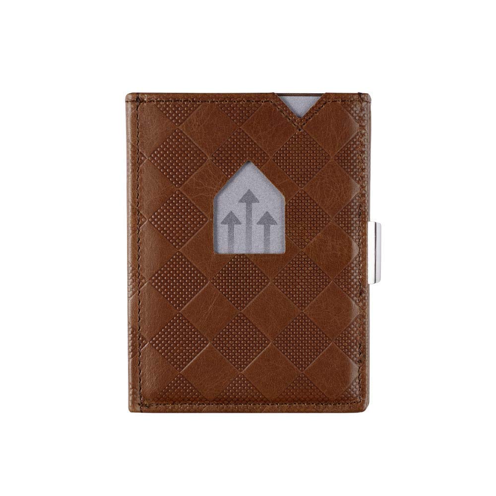 EXENTRI Eccentric Wallet EX024 Genuine Leather Trifold Wallet Mini Wallet RFID Blocking Compact Mini Wallet Cowhide Leather Small Wallet Men Women