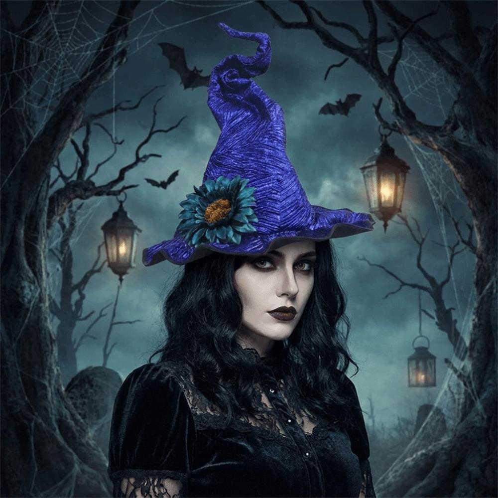 Twisted Wizard Cap Adjustable Masquerade Cap Party Props Halloween Witch Hat Cosplay Event