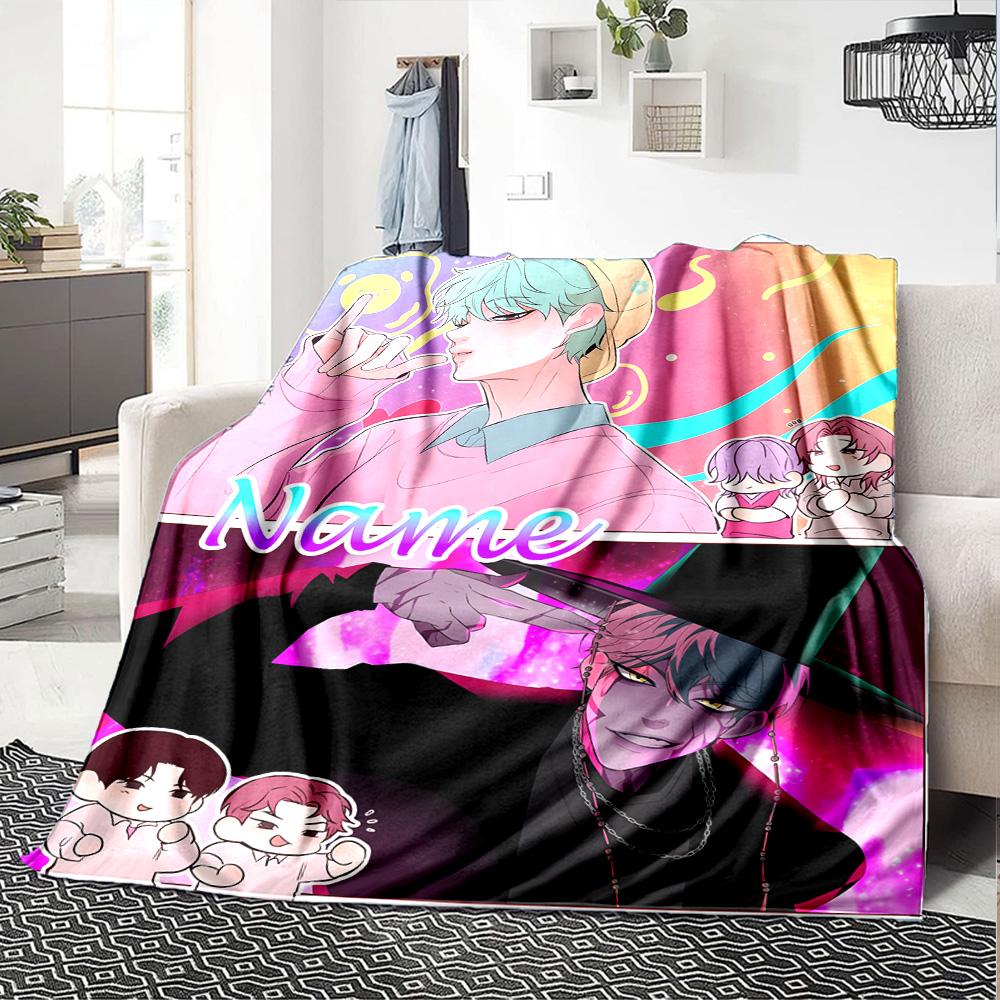 Customizable KPop Demon Hunters41 Throw Blanket – Personalized Name, All-Season Cozy Snug Blanket, Machine Washable, Personalized Blanket