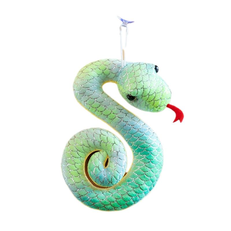 Fashionable Snake Hanging Ornament Charm Accessory with Vibranting Color and Gold Accent Sturdy PP Cotton Materials