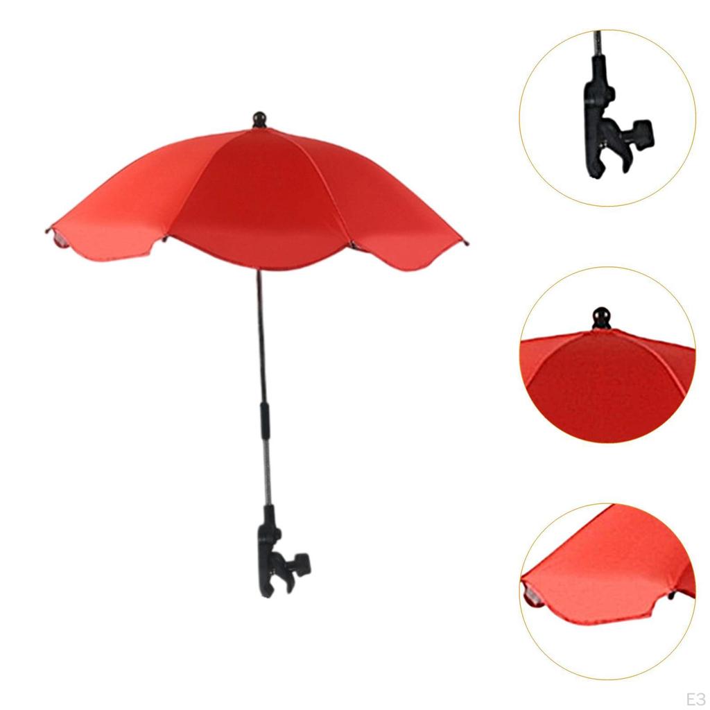 Зонты для пляжного кресла, зонт для детской коляски, регулируемый зажим, регулируемый на 360°, устойчивый к разрывам для палубы