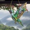 Hummingbird Suncatcher Christmas Decor Colorful Acrylic Window Hanging Ornament Multicolor Hummingbird Sun Catcher for Garden Balcony