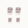 Jlauren 01M03273 Daily Rose Gold Cubic Zirconia Earrings - 4mm