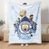 Manchester Crest Blankets Flannel Printed Breathable Warm Throw Blanket for Home Office Bedspreads 0708a4