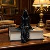 1/2 шт. Акцентная фигурка для прихожей, Мини-фигурка с черным капюшоном и текстурированной отделкой для полки, рабочего стола и стопки книг