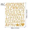 5 Sheets Sparkling Glitter Letter Stickers Shiny Silver Letter Number Sticker  DIY Crafts