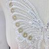 Вышивка бисером Вышивка золотой нитью Бабочка Полый воротник Декаль Патч Украшение Сделай сам Аксессуары для одежды