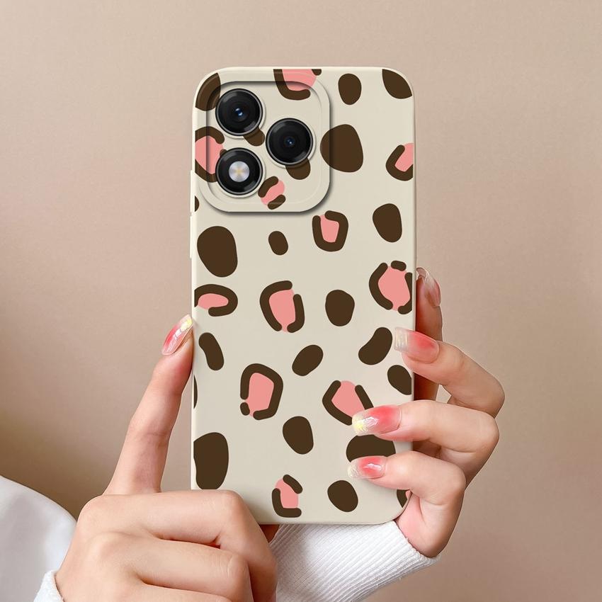 Чехол для телефона Huawei Honor X8 X6b 400 Lite X9c X7c X60 X5b X8c модный квадратный смайлик с рисунком из жидкого силикона противоскользящий чехол для Huawei Capa