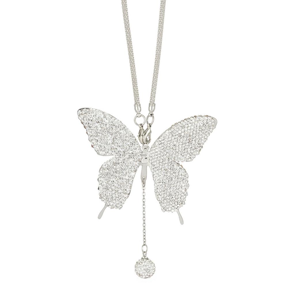 Bling Butterfly Diamond Автомобильные аксессуары для женщин Кристалл Автомобильное зеркало заднего вида Подвески Украшение автомобиля Подарок на день Святого Валентина