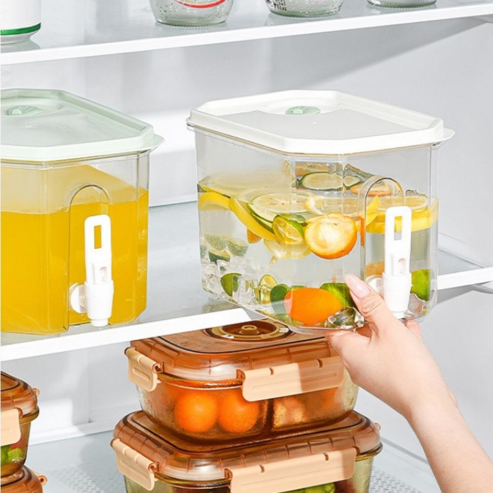 3.5L Cold Water Bucket Summer Dispenser Water Kettle Refrigerator Jug Fruit Juice Drink Container