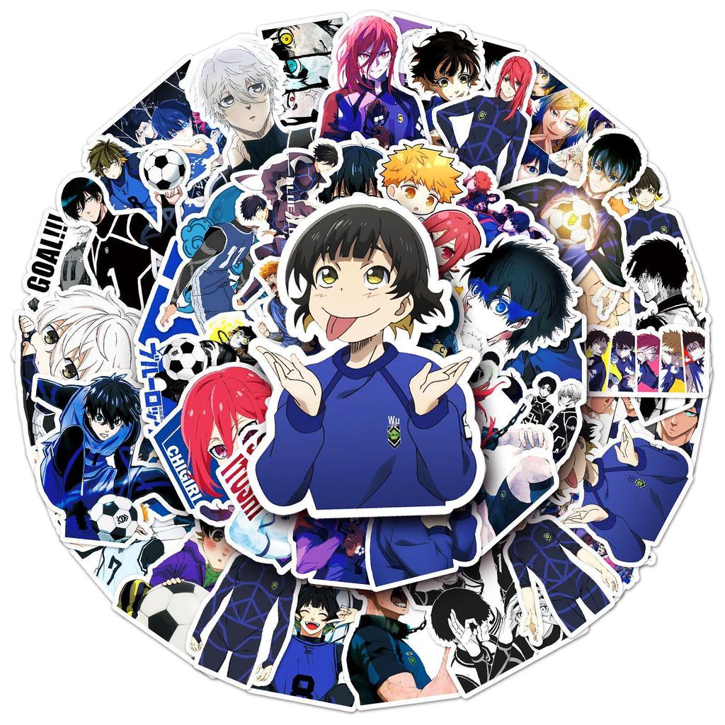 50 Blue Lock Graffiti Japanese Anime Stickers for Phone Cases & Luggage - Waterproof & Creative