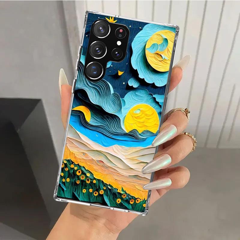 Чехол для телефона 'Природные деревья в горных хребтах' для Samsung Galaxy S26 S24 S23 Ultra S25 Edge S22 S21 Plus S20 FE + Мягкий печатный корпус
