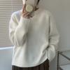 Autumn and Winter Round Neck Pullover Sweater for Women Fashion Loose Soft Base Knitted Sweaters Women Elegant Slim Fit Office Lady Jumpers Tops 25651