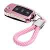 Car Key Case Car-styling Real with Key Chain Auto Accessories Key Bag Cover Protector