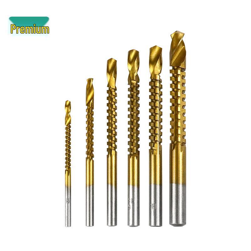Groove Drill Saw Woodworking Bits 3-8mm - Cutting Tools with Saw Teeth Twist Drill
