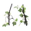 Reptile Corner Branch Terrarium Plant Decoration with Suction Cups for Amphibian Lizard Snake Climbing