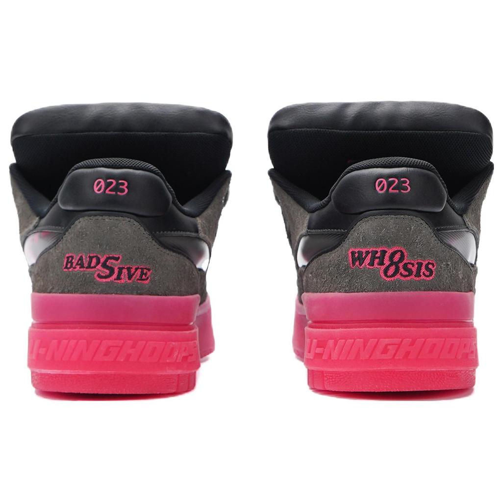WHOOSIS x Li Ning Текстиль для новичков, Синтетическая кожа, Кожа Нескользящая Устойчивая к истиранию Низкие кеды для скейтборда ABCS115-3